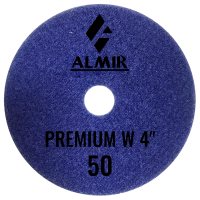 Диски полировальные эластичные PREMIUM W ALMIR D100/№50 (Премиум W АЛМИР) для мрамора и гранита (с водяным охлаждением) Диски полировальные эластичные PREMIUM W ALMIR D100/№50 (Премиум W АЛМИР) для мрамора и гранита (с водяным охлаждением)