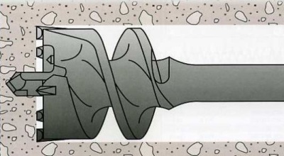 Проломной бур SDS MAX 55x600мм по бетону Проломной бур SDS MAX 55x600мм по бетону